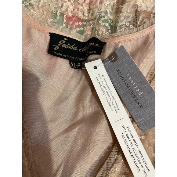 Anthropologie Sequined Tulle Mini Dress - Size XLP - NWT - Picture 8 of 15